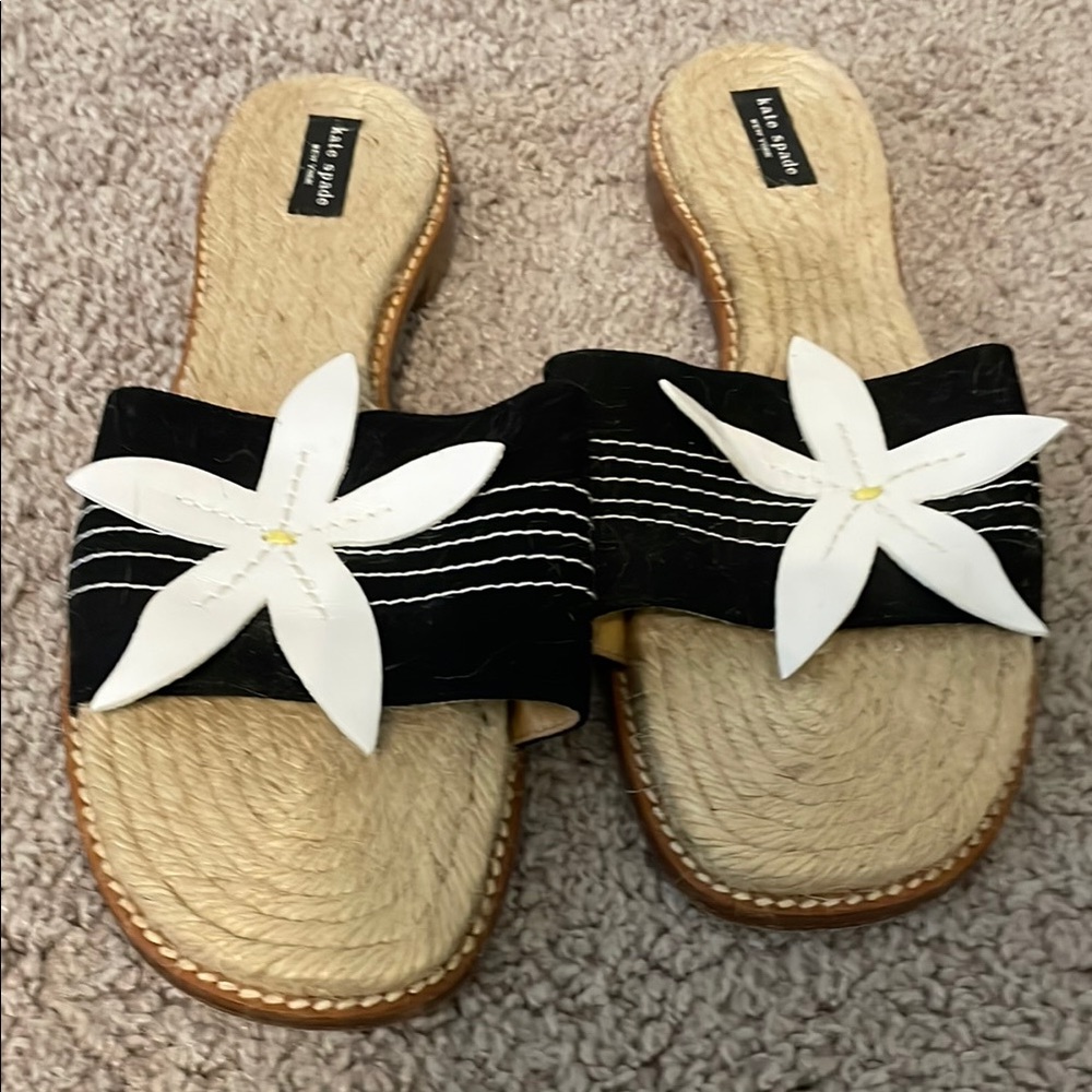 Black and White Sandals by Kate spade